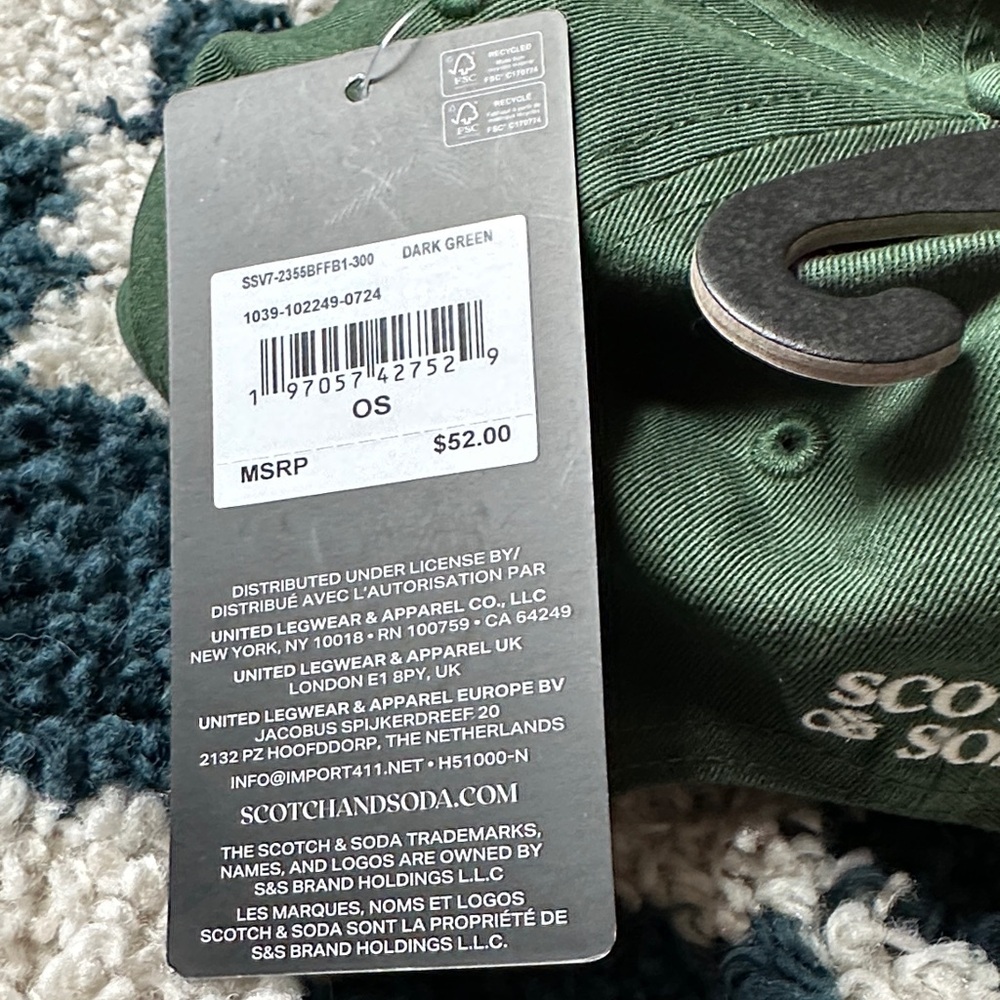 Scotch & Soda Dark Green Ampersand Cap - Picture 3 of 3